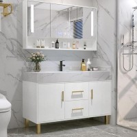 搏德森岩板一体浴室柜公寓酒店工程卫生间洗漱台镜柜