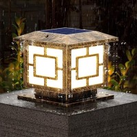 四季沐歌太阳能灯柱头灯庭院装饰氛围壁灯户外防水LED灯M3-25-Z01