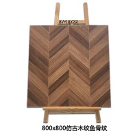 厂家直供批发佛山800*800通体木纹鱼骨纹瓷砖卧室客厅仿实木地板 30块