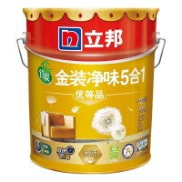 立邦竹炭金装五合一乳胶漆优等品室内环保防霉墙面漆自刷涂料18L