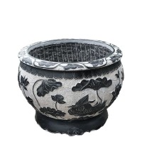 石雕影壁墙户外庭院系列鱼缸石桌中式门口仿古一对门墩抱鼓摆件 定金