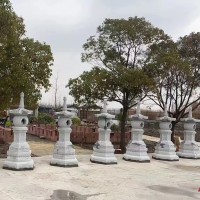 石雕石灯塔 园林别墅户外石灯笼塔 草坪园林庭院景观摆件石雕灯塔